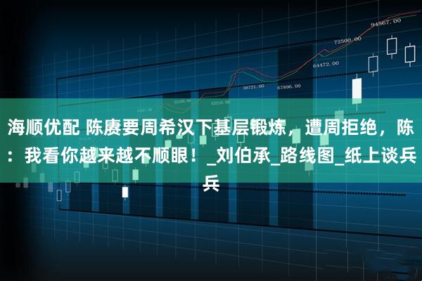 海顺优配 陈赓要周希汉下基层锻炼，遭周拒绝，陈：我看你越来越不顺眼！_刘伯承_路线图_纸上谈兵